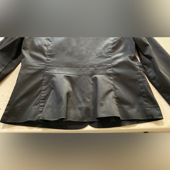 Attention women’s black button up jacket size 16 two button front pockets - Picture 5 of 11